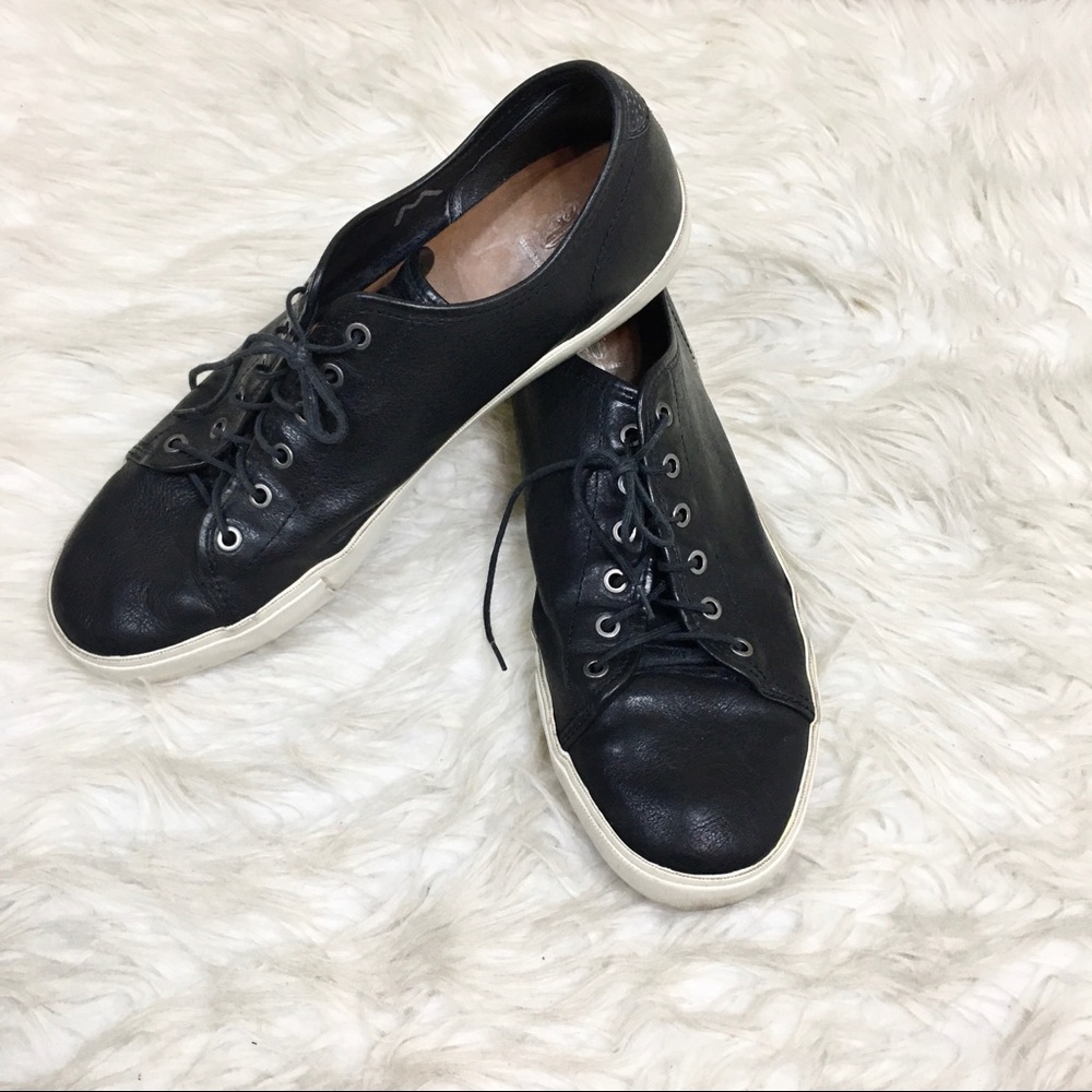 Frye Brett Low Black Leather Sneaker